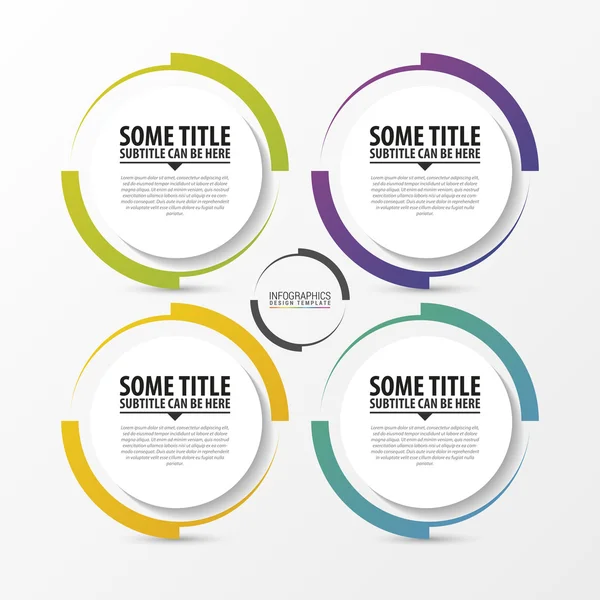 Infografica circolare. Modello per diagramma. Vettore — Vettoriale Stock