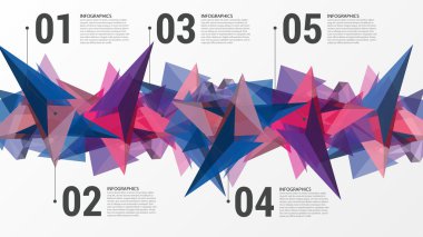 Infographics design template. Abstract triangle concept. Vector clipart