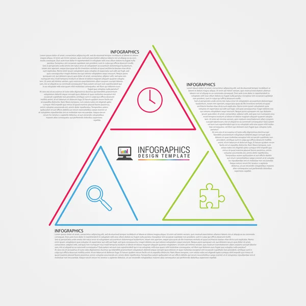 Design propre. Modèle d'infographie. Style triangle. Vecteur — Image vectorielle