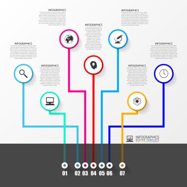 İş ağaç zaman çizelgesi infographics. Vektör
