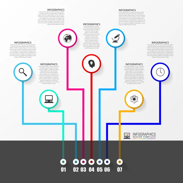 Obchodní strom osy infografiky. Vektor — Stockový vektor