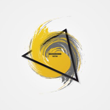 Fırça darbeleri kutu. Modern boyalı arka plan. Vektör