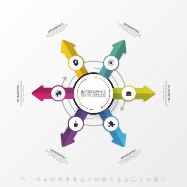 Bisiklete binme Infographic için şablon. İş kavramı. Vektör