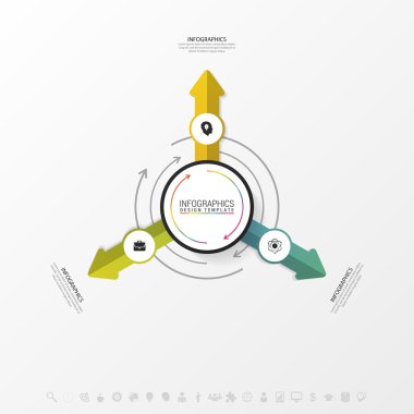 Bisiklete binme Infographic için şablon. İş kavramı. Vektör