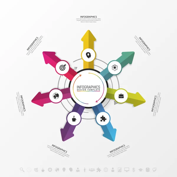 Sjabloon voor fietsen Infographic. Bedrijfsconcept. Vector — Stockvector