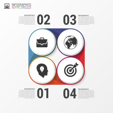 Modern Infographic seçenekleri afiş ile daire. Vektör