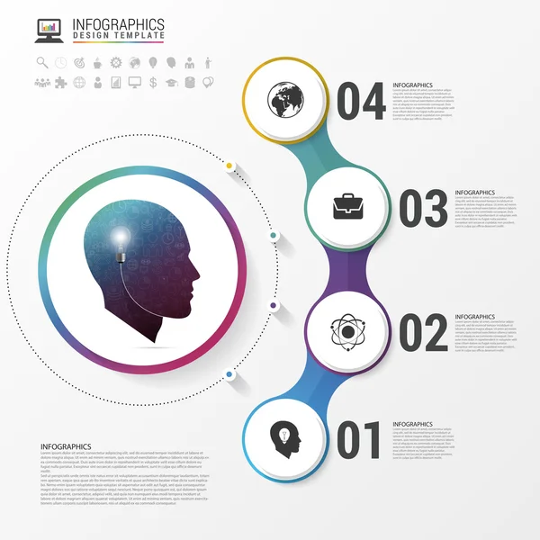 Infographic. Kreativní ředitel. Barevný kruh s ikonami. Vektor — Stockový vektor