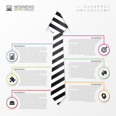 Modern iş Infographic kavramı. İş adamı. Vektör