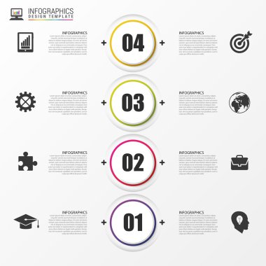 Zaman çizelgesi Infographic. Modern tasarım şablonu. Vektör