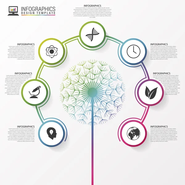 Ecologie concept. Infographic moderne ontwerpsjabloon. Vector — Stockvector