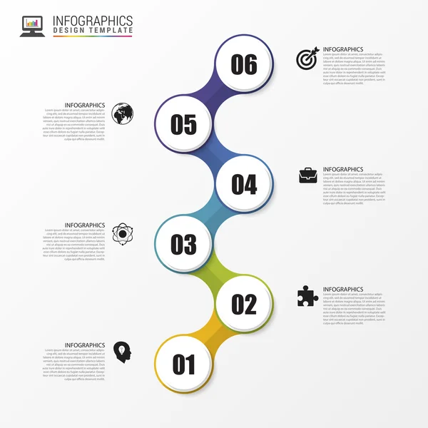 Infographic της λωρίδας χρόνου. Πρότυπο σύγχρονης σχεδίασης. Διάνυσμα — Διανυσματικό Αρχείο