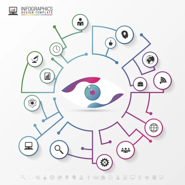 Infografisches Netzwerkkonzept. moderne Geschäftsvorlage. Vektor — Stockvektor