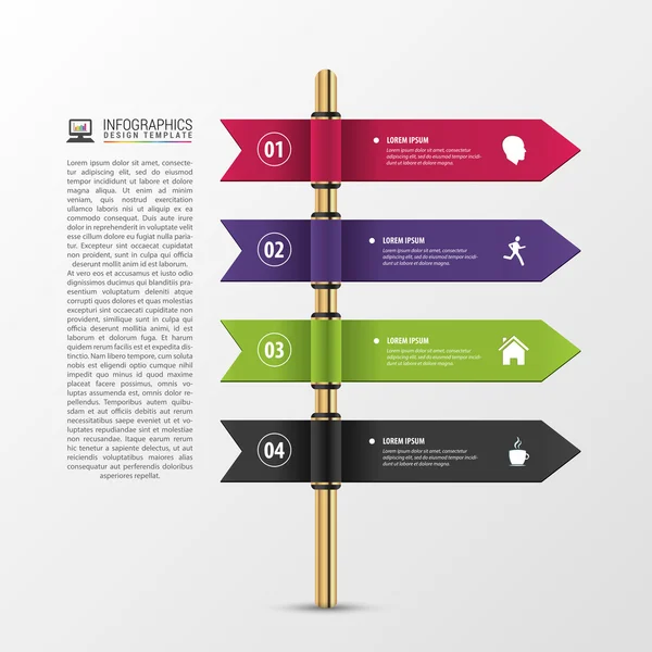 Afiş adımları iş şablonu. Infographic tasarım — Stok Vektör