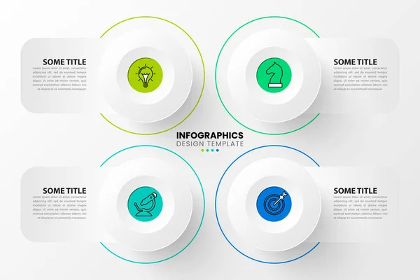 Infographic Πρότυπο Σχεδιασμού Δημιουργική Ιδέα Βήματα Μπορεί Χρησιμοποιηθεί Για Διάταξη — Διανυσματικό Αρχείο