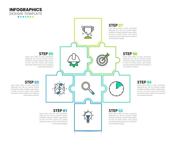 Modello Progettazione Infografica Concetto Creativo Con Passaggi Può Essere Utilizzato — Vettoriale Stock