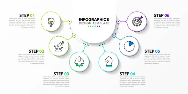 Plantilla Diseño Infográfico Concepto Creativo Con Pasos Puede Utilizar Para — Archivo Imágenes Vectoriales