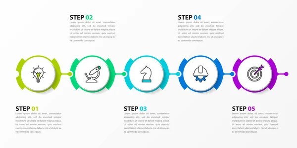 Plantilla Diseño Infográfico Concepto Línea Tiempo Con Pasos Puede Utilizar — Vector de stock