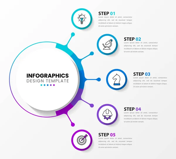 Infografische Design Vorlage Kreatives Konzept Mit Schritten Kann Für Workflow — Stockvektor