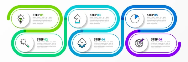 Plantilla Diseño Infográfico Concepto Línea Tiempo Con Pasos Puede Utilizar — Vector de stock