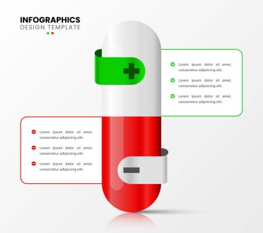 Infographic tasarım şablonu. İki adımlı yaratıcı bir kavram. İş akışı düzeni, diyagram, pankart, web tasarımı için kullanılabilir. Vektör illüstrasyonu