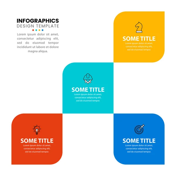 Modello Progettazione Infografica Concetto Creativo Con Passaggi Può Essere Utilizzato — Vettoriale Stock