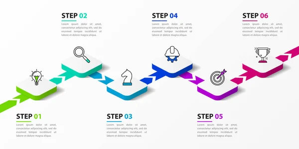 Infografische Design Vorlage Kreatives Konzept Mit Schritten Kann Für Workflow — Stockvektor