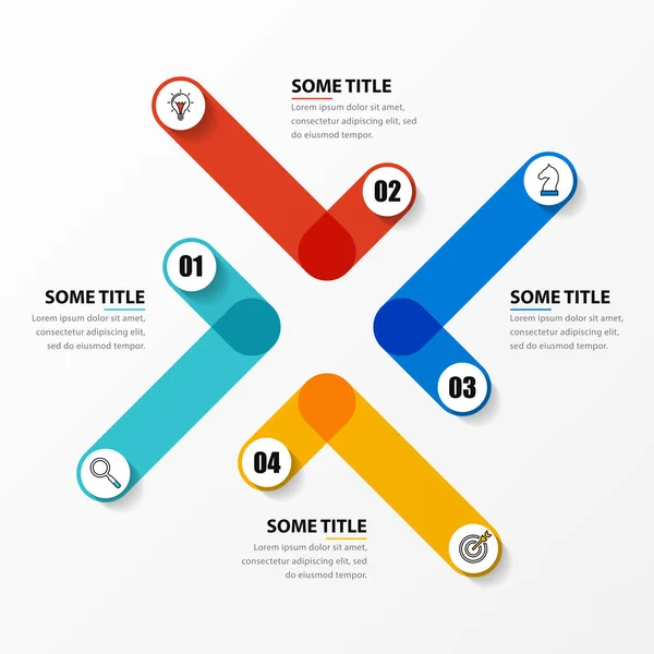 Modèle Conception Infographie Concept Créatif Étapes Peut Être Utilisé Pour — Image vectorielle