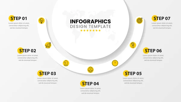 Infografisch Ontwerp Template Creatief Concept Met Stappen Kan Gebruikt Worden — Stockvector