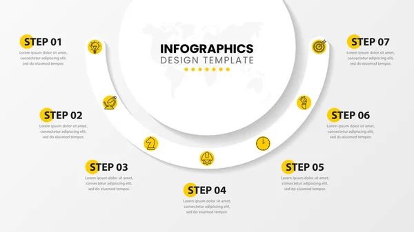 Plantilla Diseño Infográfico Concepto Creativo Con Pasos Puede Utilizar Para — Archivo Imágenes Vectoriales