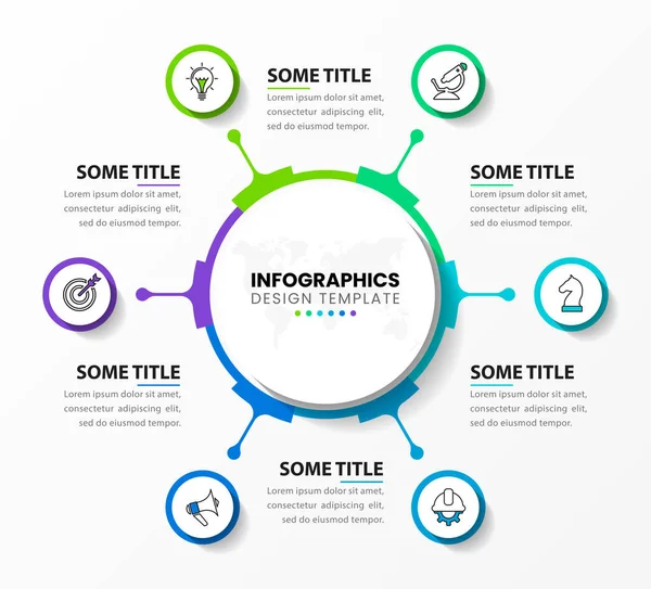 Plantilla Diseño Infográfico Concepto Creativo Con Pasos Puede Utilizar Para — Vector de stock