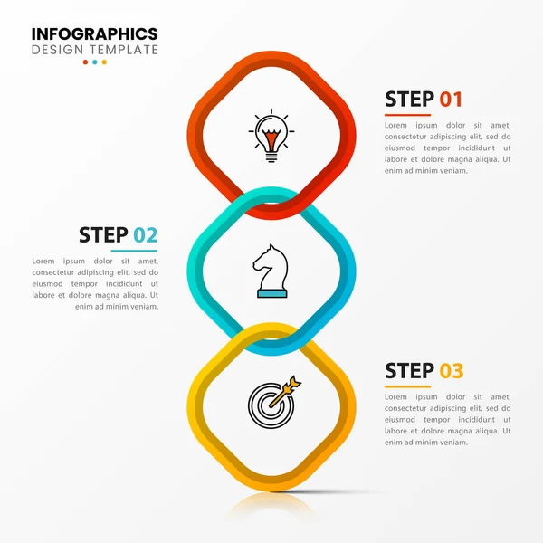 Infographic Design Template Creative Concept Steps Can Used Workflow Layout — Stock Vector