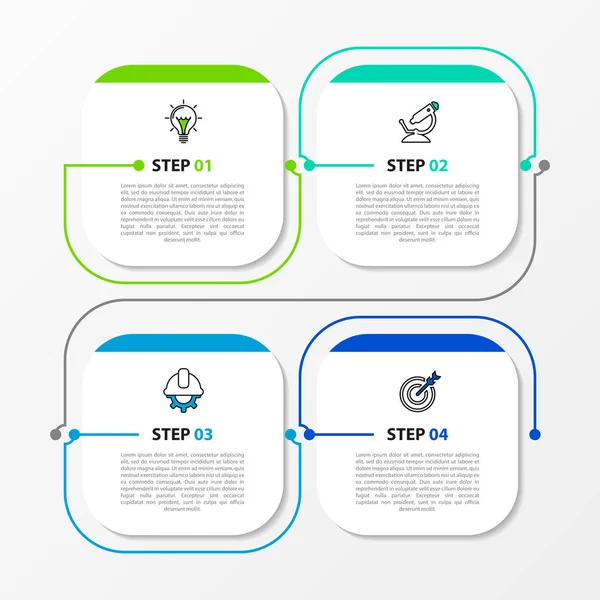 Plantilla Diseño Infográfico Concepto Creativo Con Pasos Puede Utilizar Para — Vector de stock