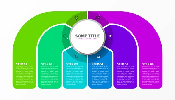 Plantilla Diseño Infográfico Concepto Creativo Con Pasos Puede Utilizar Para — Archivo Imágenes Vectoriales