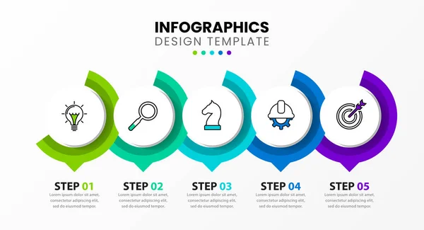 Modèle Conception Infographie Concept Créatif Étapes Peut Être Utilisé Pour — Image vectorielle