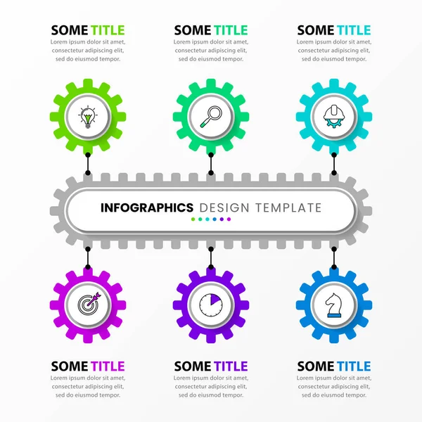 Plantilla Diseño Infográfico Concepto Creativo Con Pasos Puede Utilizar Para — Vector de stock