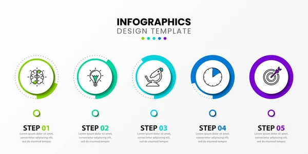 Infographic Design Template Creative Concept Steps Can Used Workflow Layout — Stock Vector