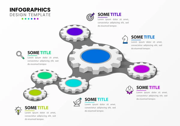 Modèle Conception Infographie Concept Créatif Étapes Peut Être Utilisé Pour — Image vectorielle