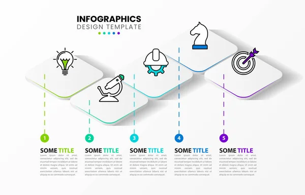 Infographic Πρότυπο Σχεδιασμού Δημιουργική Ιδέα Βήματα Μπορεί Χρησιμοποιηθεί Για Διάταξη — Διανυσματικό Αρχείο