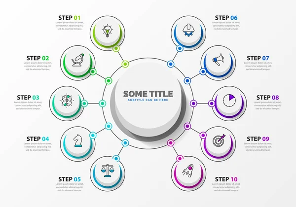 Infografische Design Vorlage Kreatives Konzept Mit Schritten Kann Für Workflow — Stockvektor