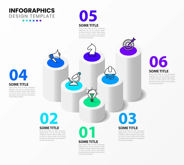 Infographic Πρότυπο Σχεδιασμού Δημιουργική Ιδέα Βήματα Μπορεί Χρησιμοποιηθεί Για Διάταξη — Διανυσματικό Αρχείο