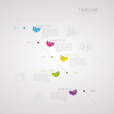 Modern zaman çizelgesi Infographic. Kutsal kişilerin resmi ile. Vektör tasarımı
