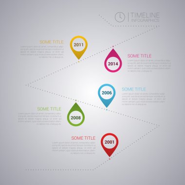 vektör Infographic zaman çizelgesi raporu şablonu