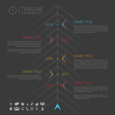 Modern vektör Infographic zaman çizelgesi şablonu ile kutsal kişilerin resmi