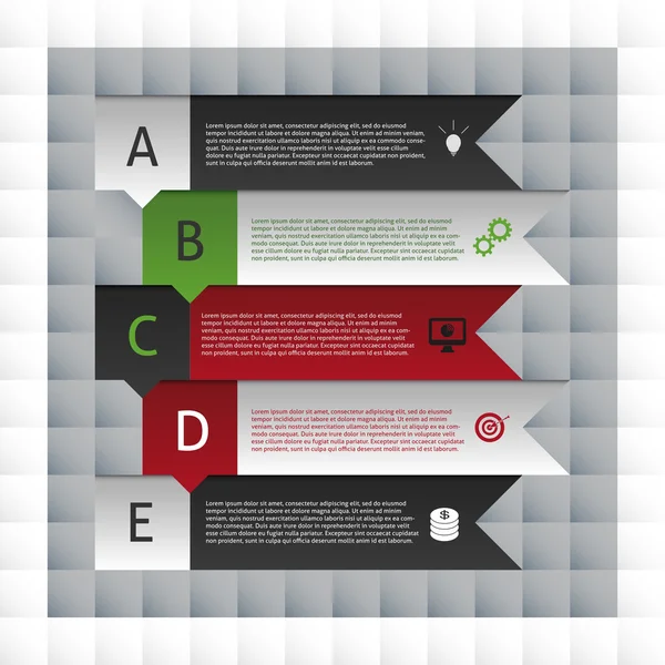 Infografica Modello di design moderno. vettore di stile quadrato — Vettoriale Stock