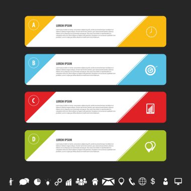 Tasarım temiz afiş şablonu. Infographics vektör