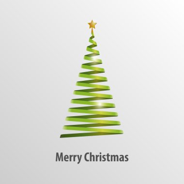 Yeşil Noel ağacı Origami vektör