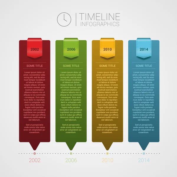 Διάνυσμα timeline πρότυπο. Τα γραφήματα — Διανυσματικό Αρχείο
