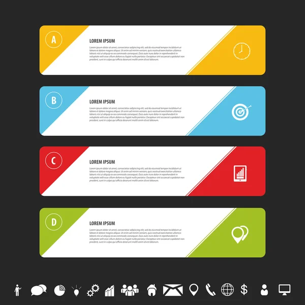 Ren banners designmall. Infographics vektor — Stock vektor