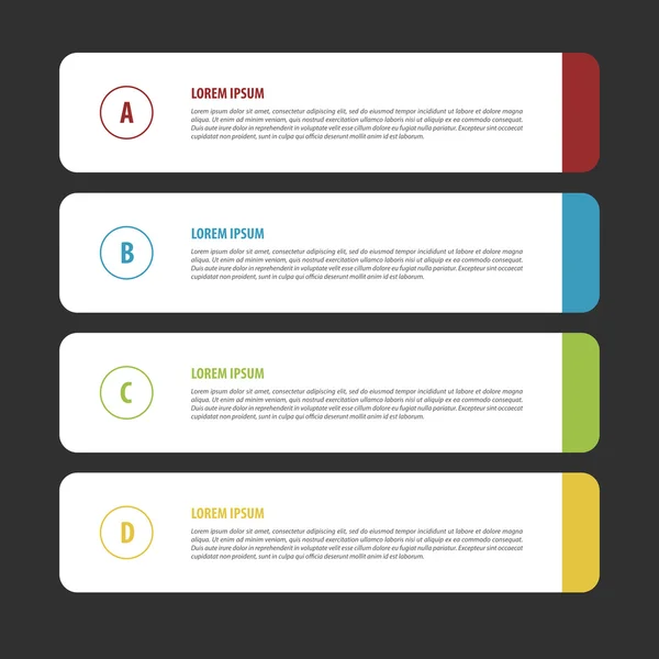 Plantilla colorida de banners limpios con iconos. Infografías vector — Vector de stock