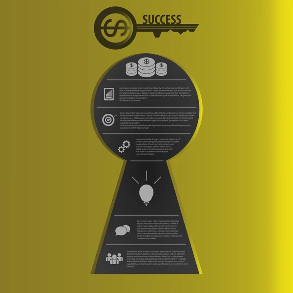 Infographic. Business success concept template. vector — Stock Vector